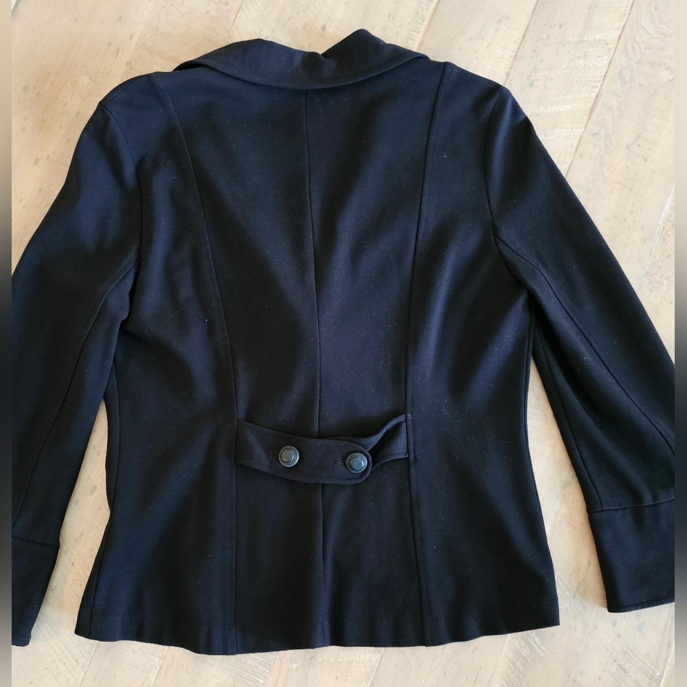 Blazer Jacket With One Button Closure, -Solid Bla… - image 8